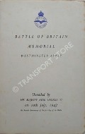 Book cover of Battle of Britain Memorial, Westminster Abbey  by Royal Air Force
